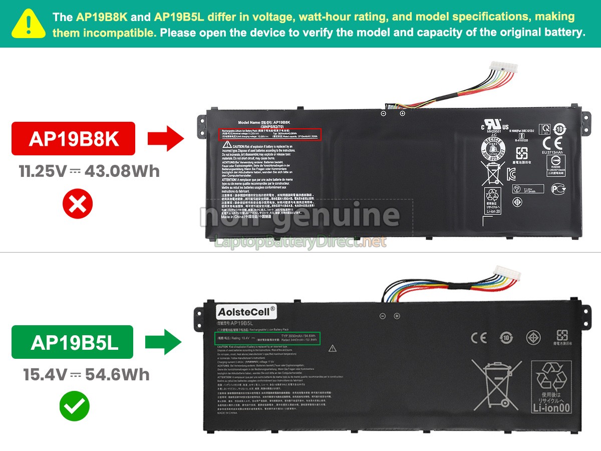 replacement Acer Aspire 3 A315-58 battery