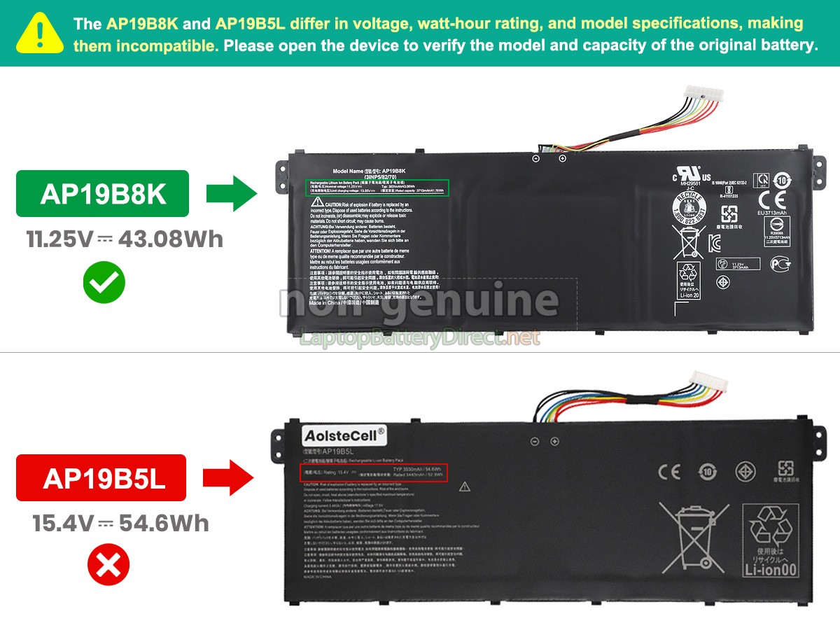 replacement Acer Aspire 3 A315-58 battery