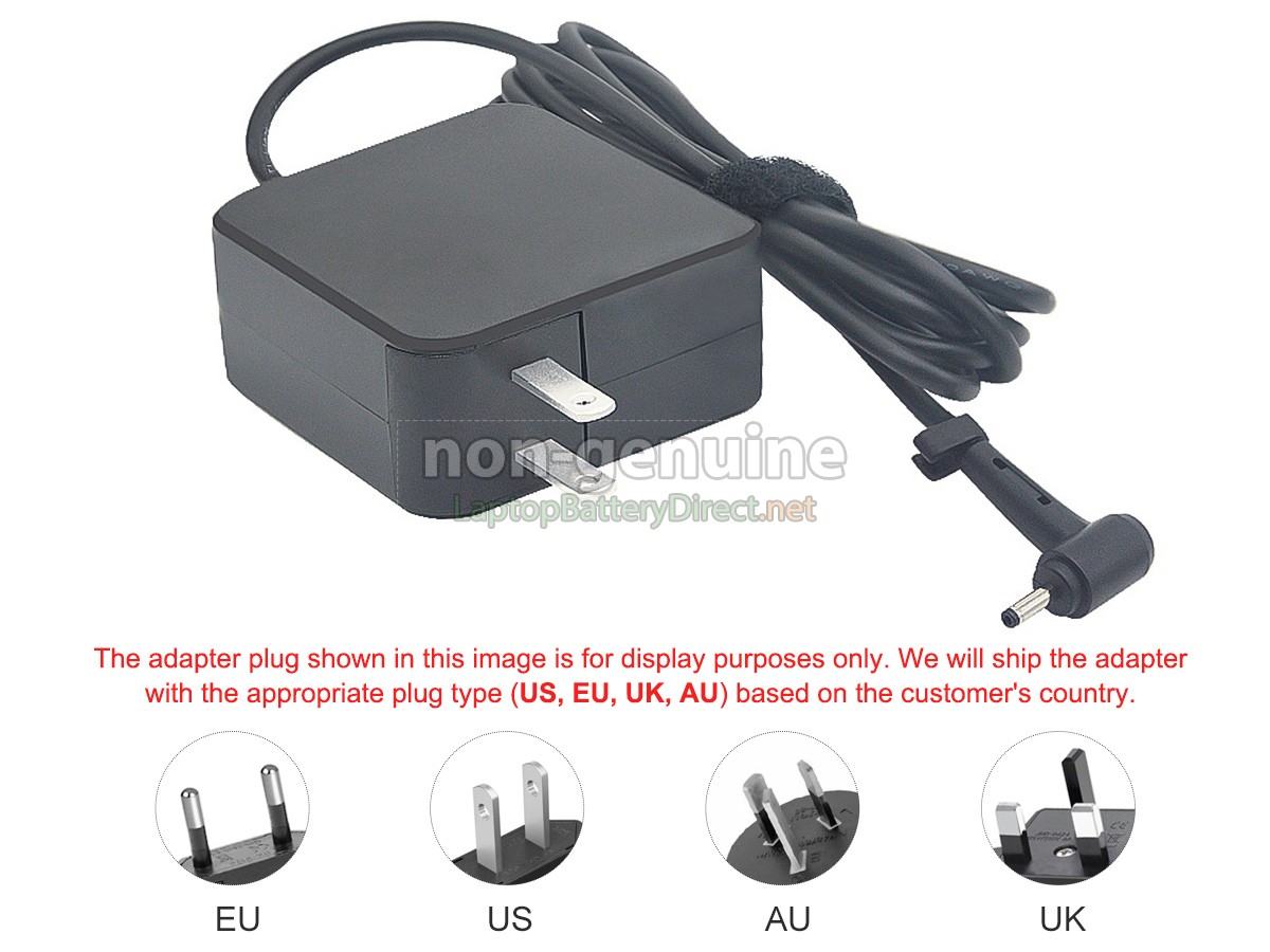 Replacement Acer 45W 19V-2.37A 100-240V~1.6A 50/60HZ Adapter