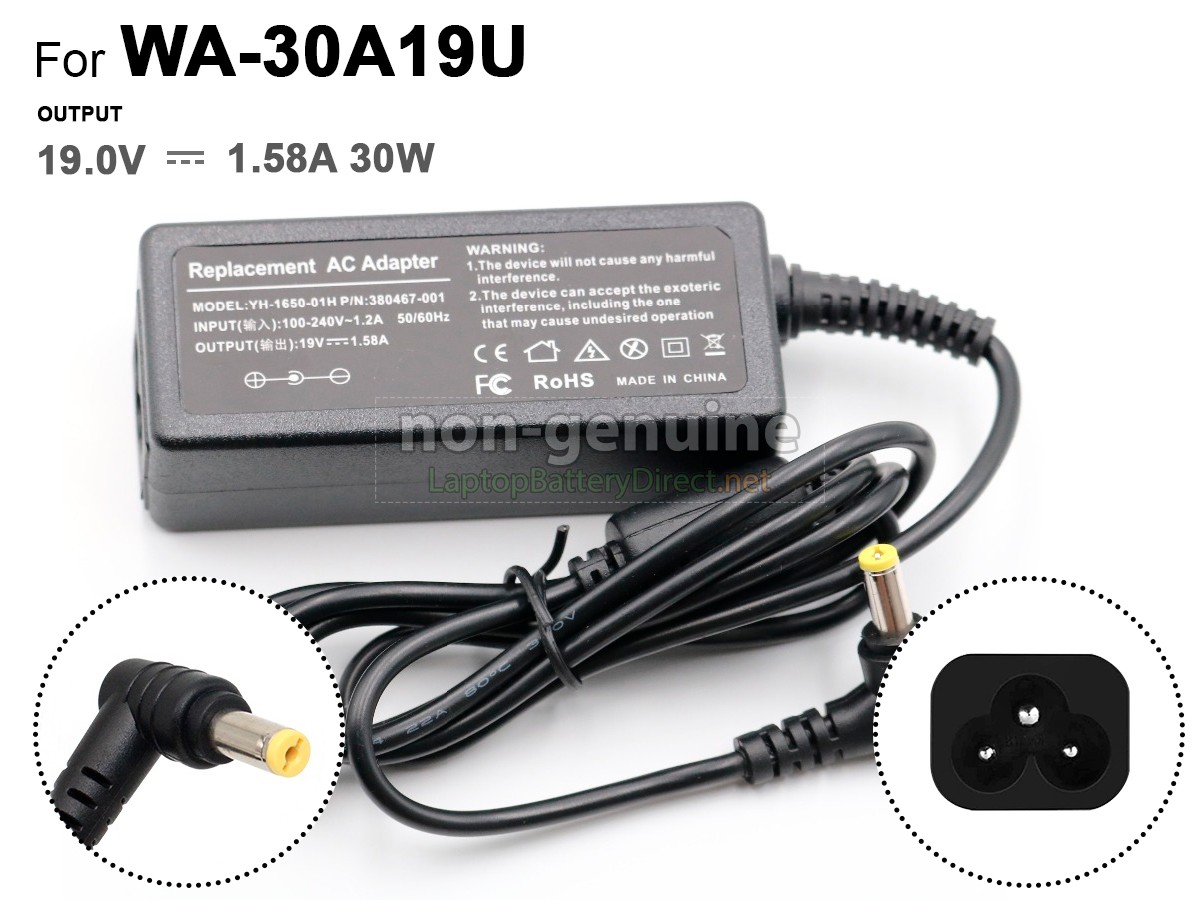 Replacement Dell 30W 19V-1.58A YELLOW Adapter
