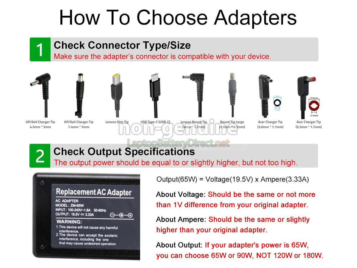 Replacement Dell LA65NS2-00 Adapter