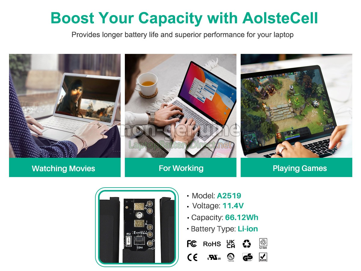 replacement Apple A2519 battery