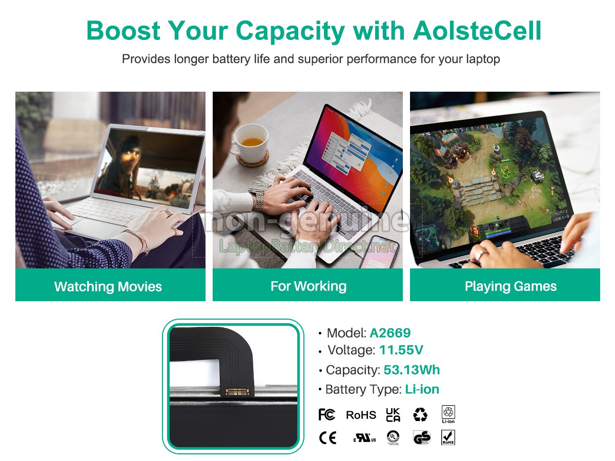 replacement Apple A2681 EMC 4074 battery