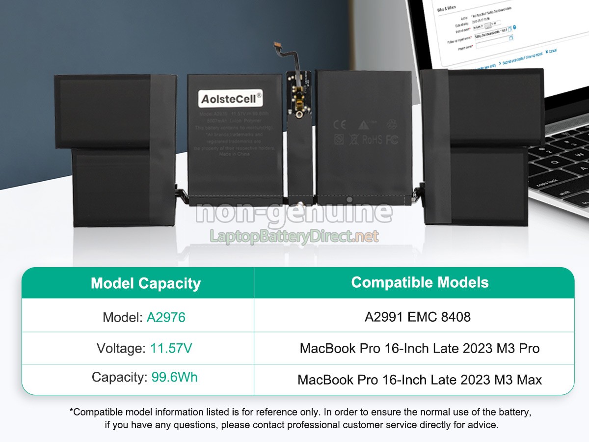 replacement Apple A2976 battery