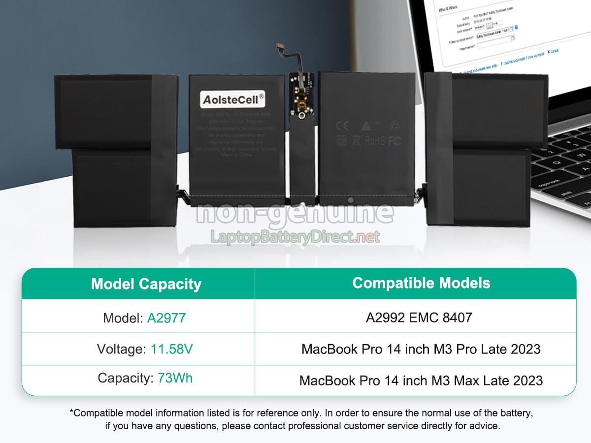 replacement Apple A2977 battery