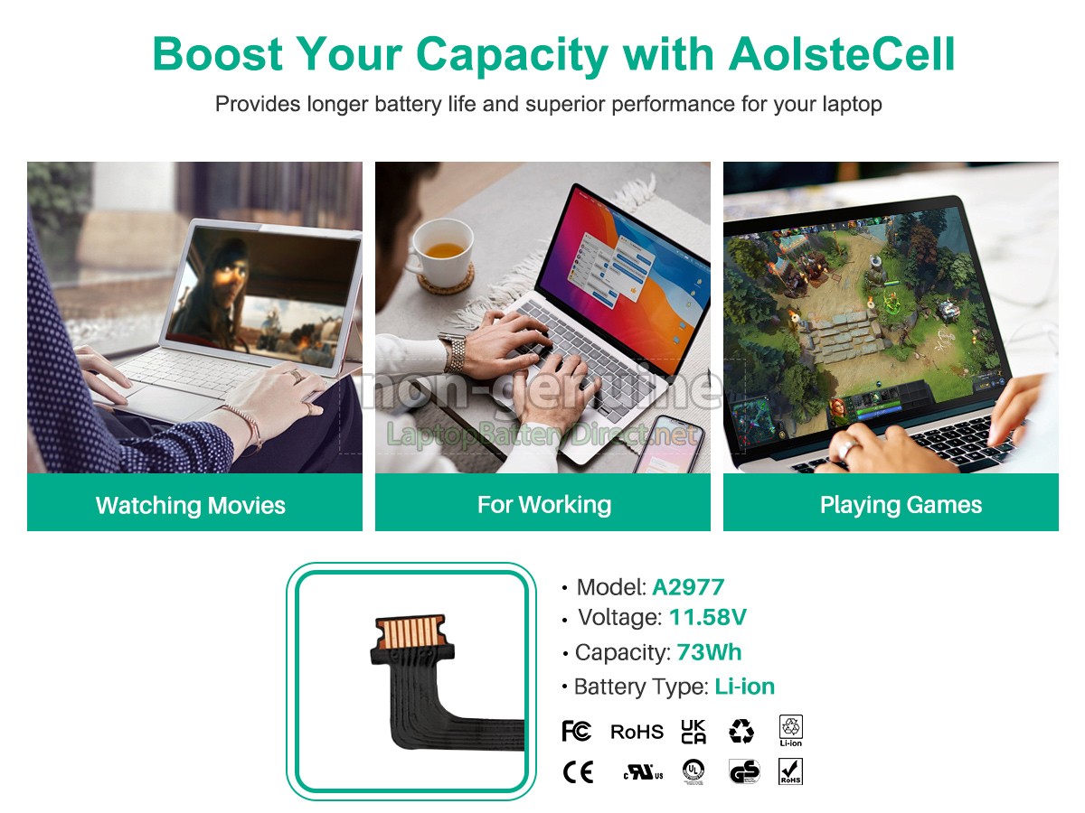 replacement Apple A2977 battery