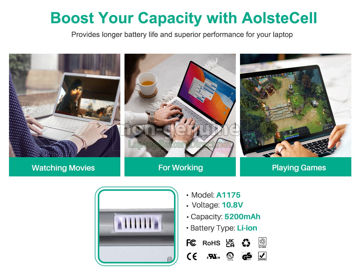 replacement Apple A1175 battery