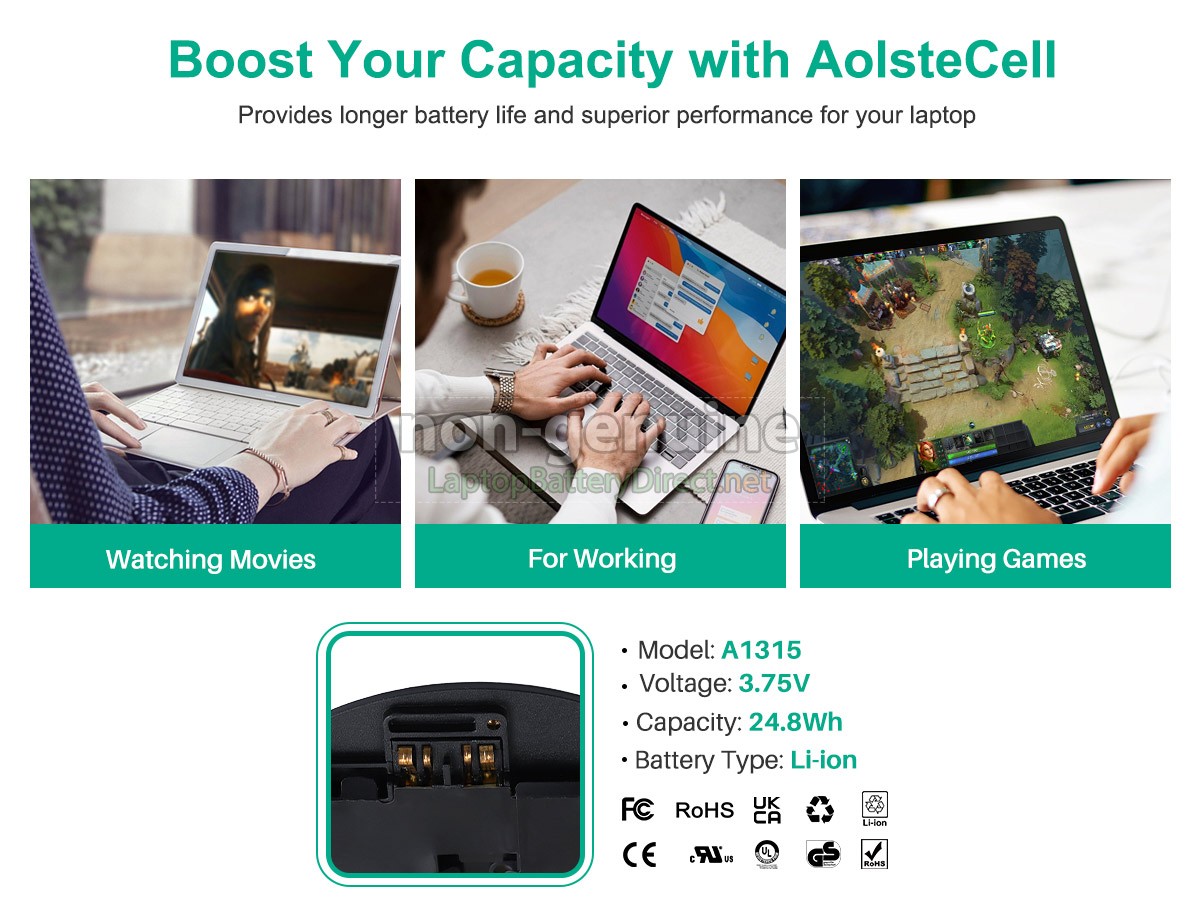 replacement Apple A1219 battery