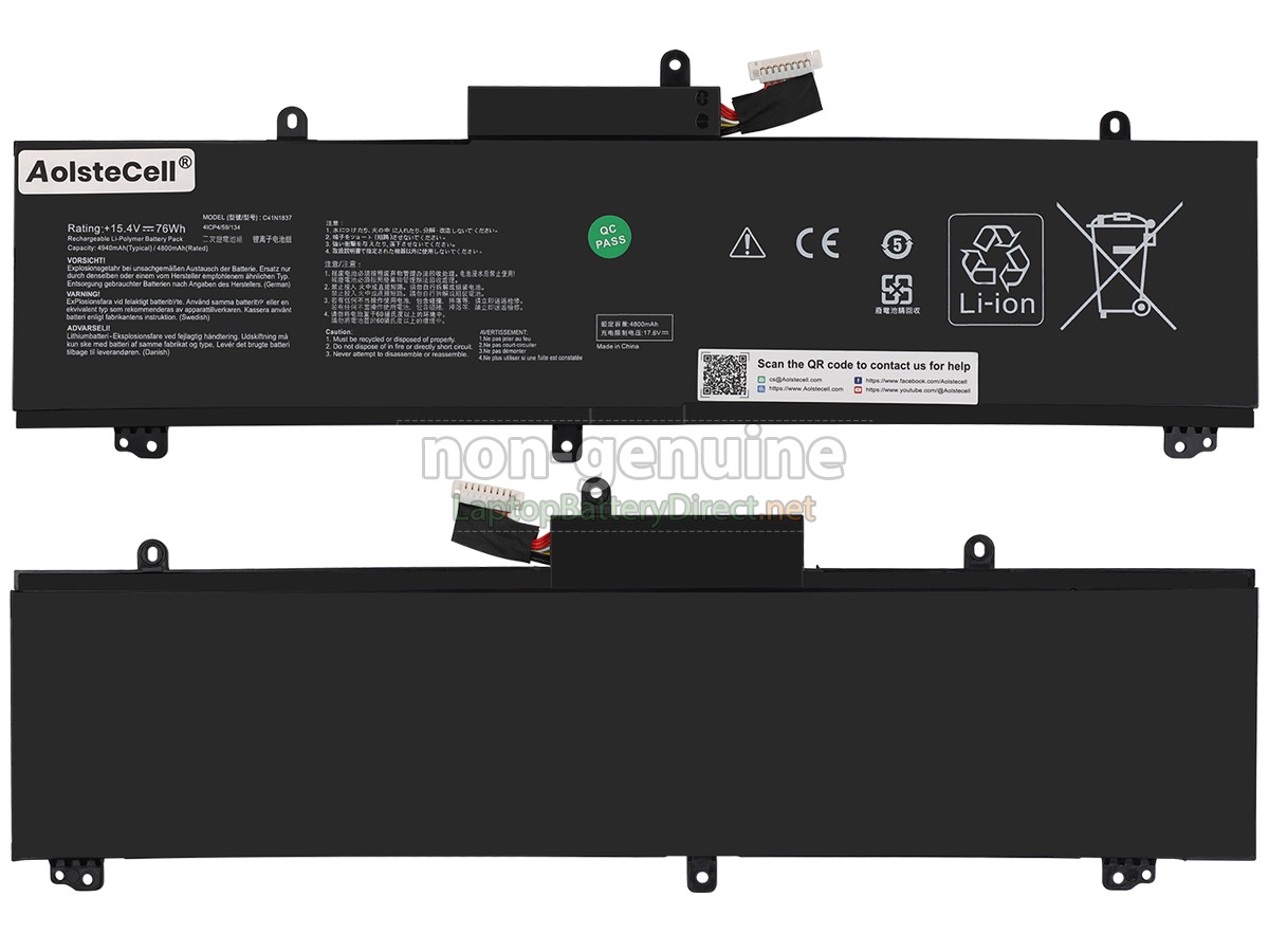 replacement Asus C41N1837 battery