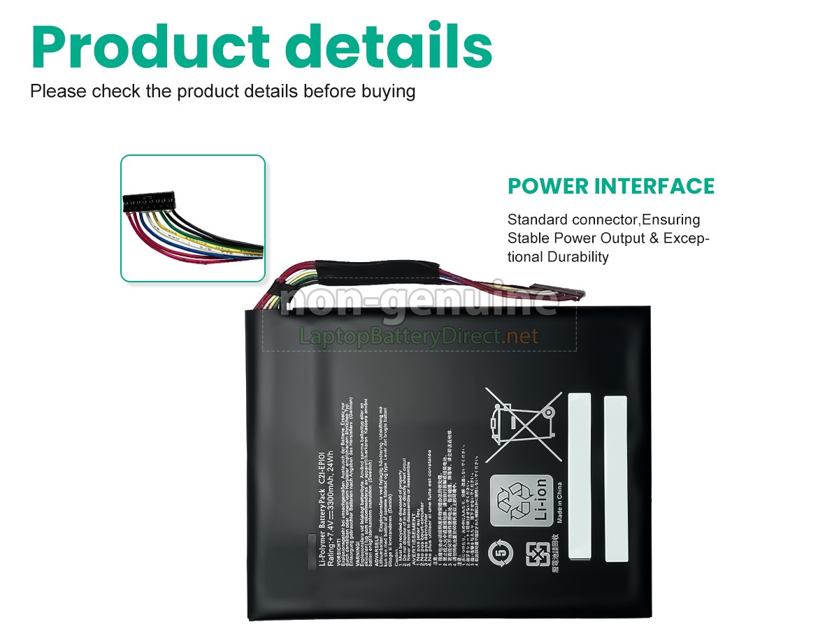replacement Asus C21-EP101 battery