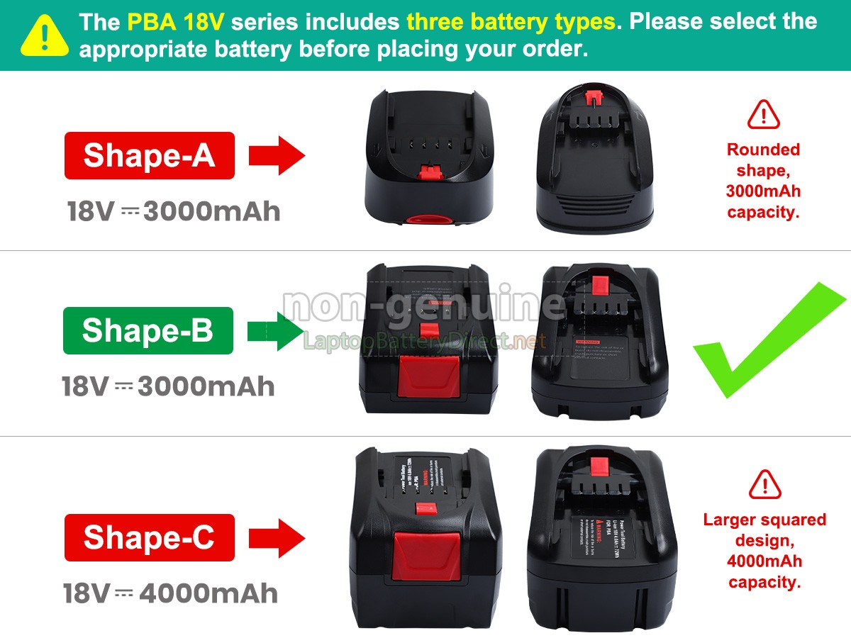 replacement Bosch PSR 18 LI-2 battery