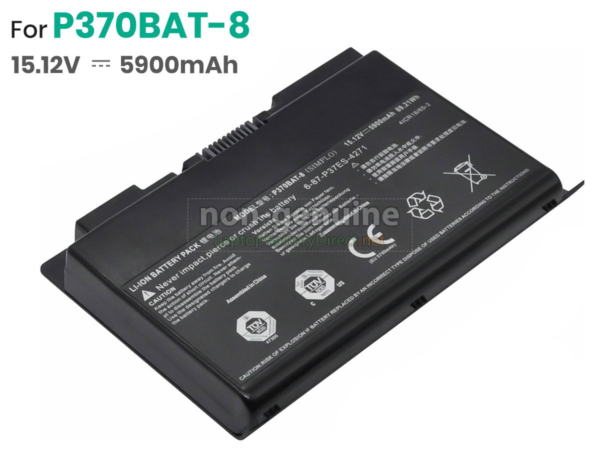 replacement Clevo P370SM battery