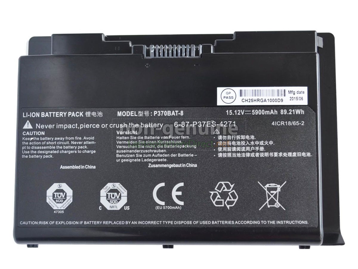 replacement Clevo P370SM battery