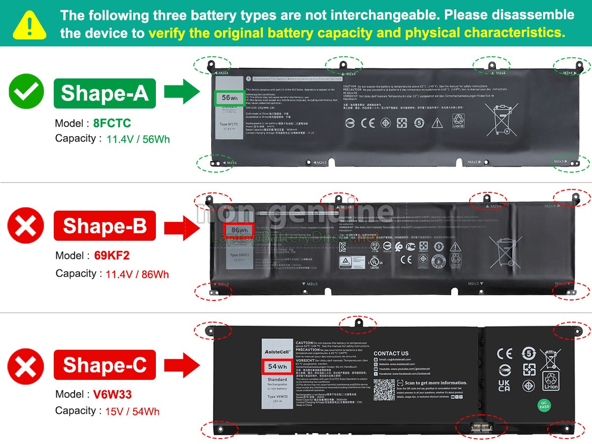 replacement Dell P106F battery