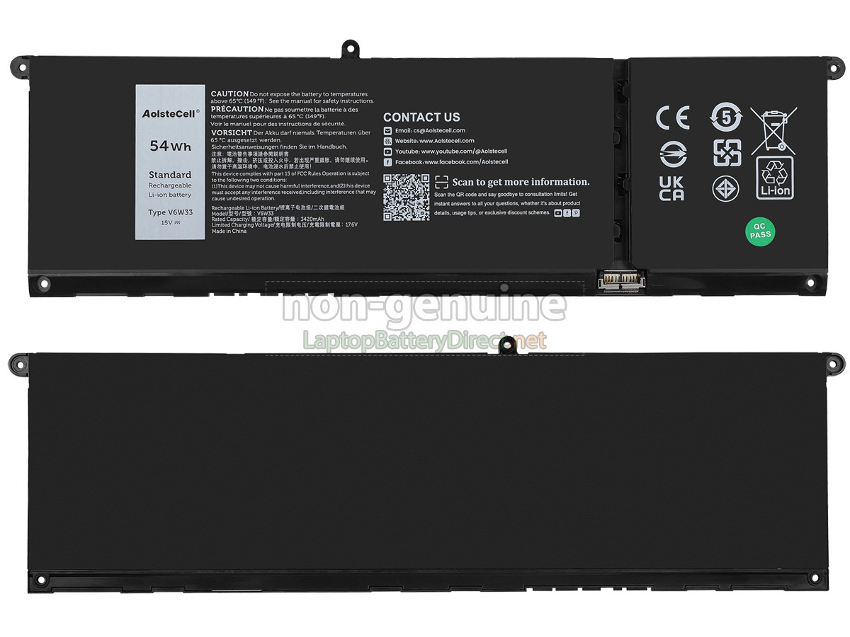 replacement Dell P112F003 battery