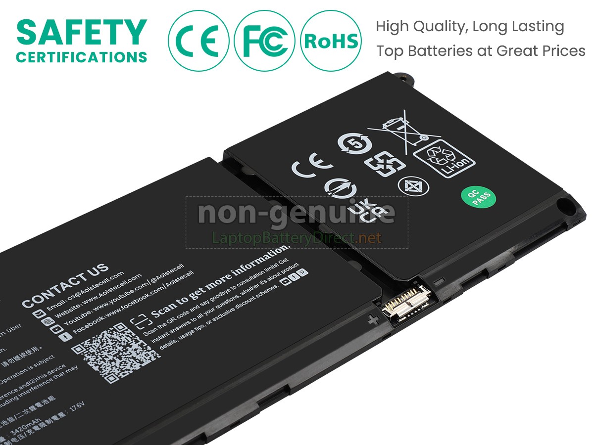 replacement Dell WV3K8 battery