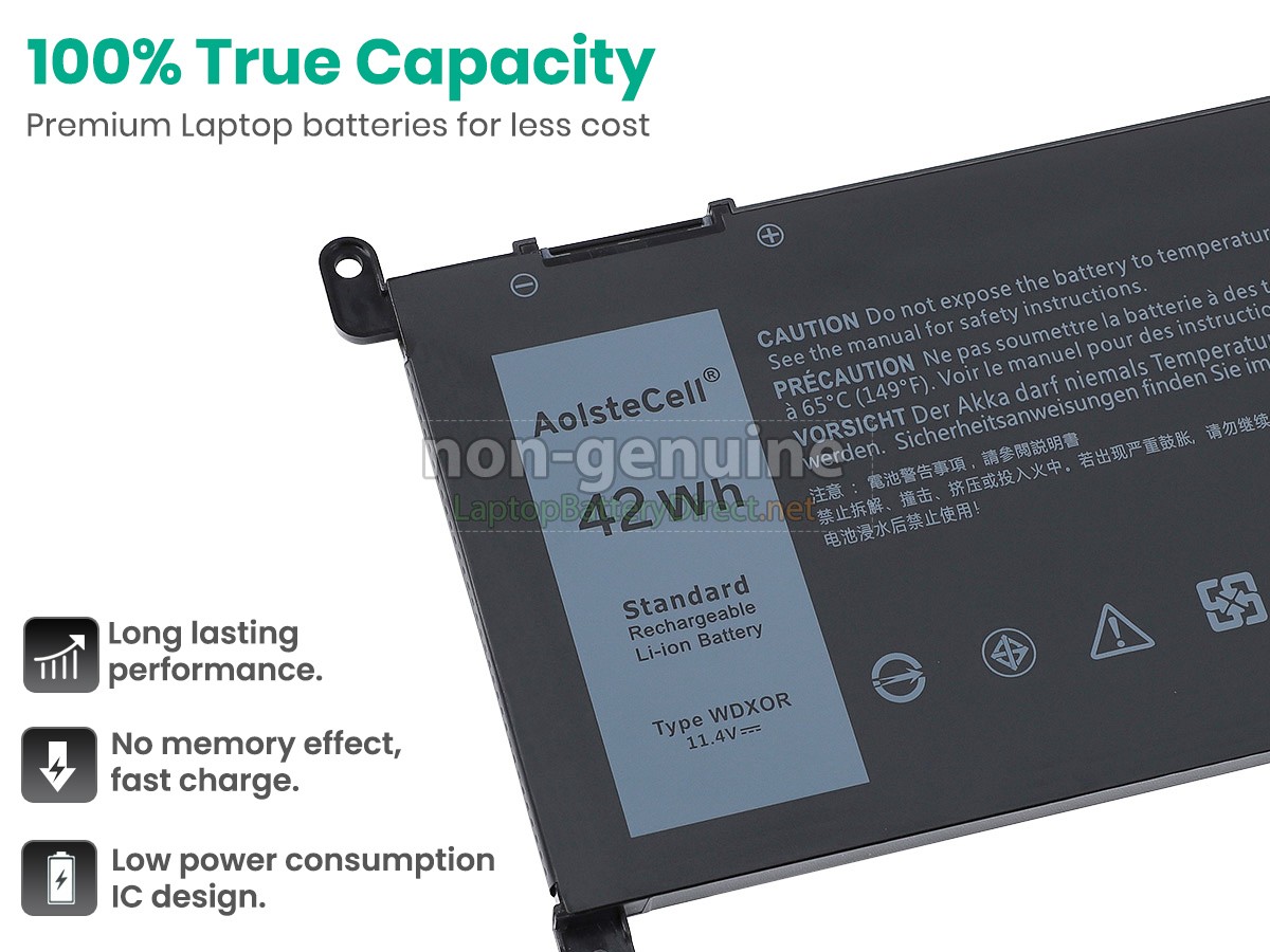 replacement Dell 0WDX0R battery