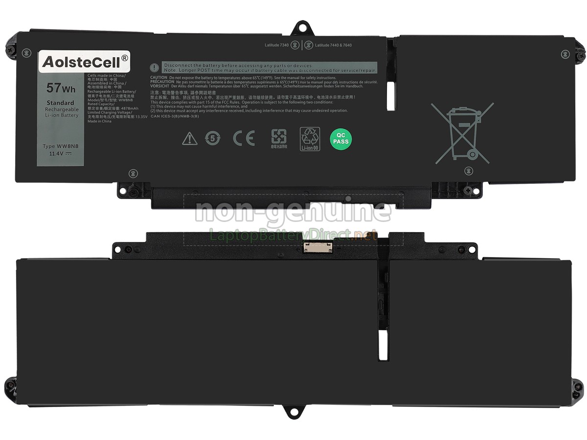 replacement Dell WW8N8 battery