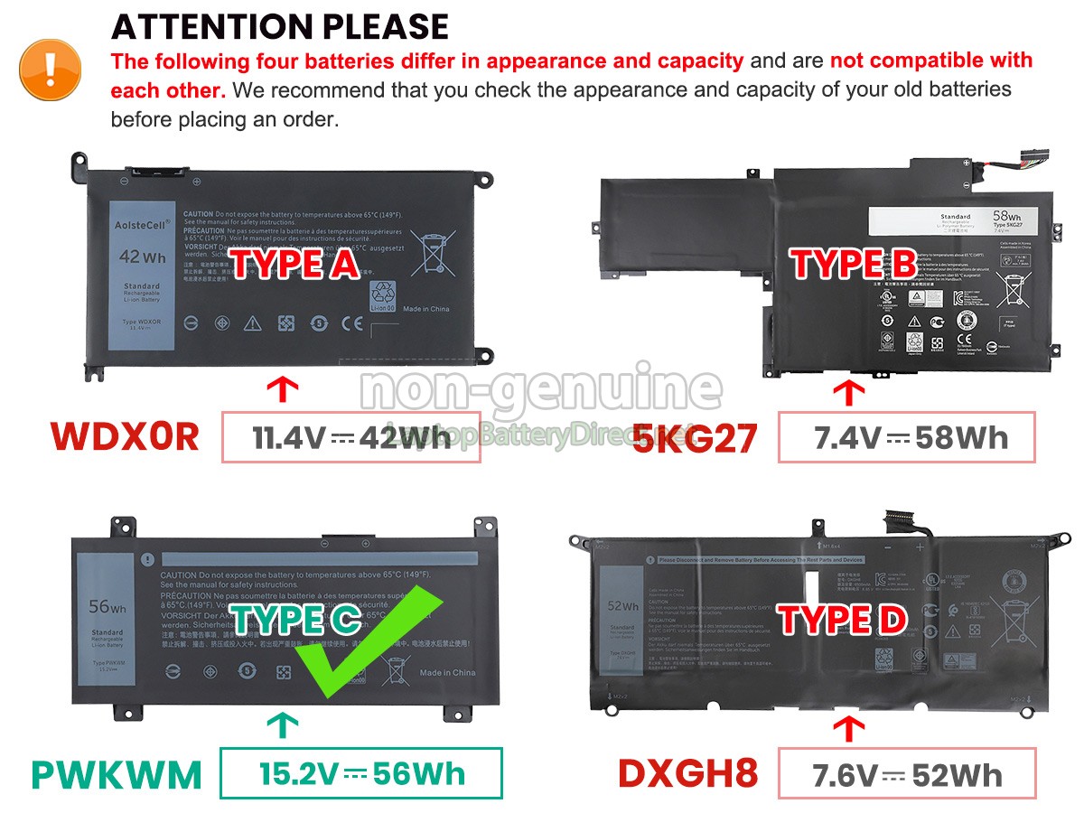 replacement Dell Inspiron 14 7000 battery