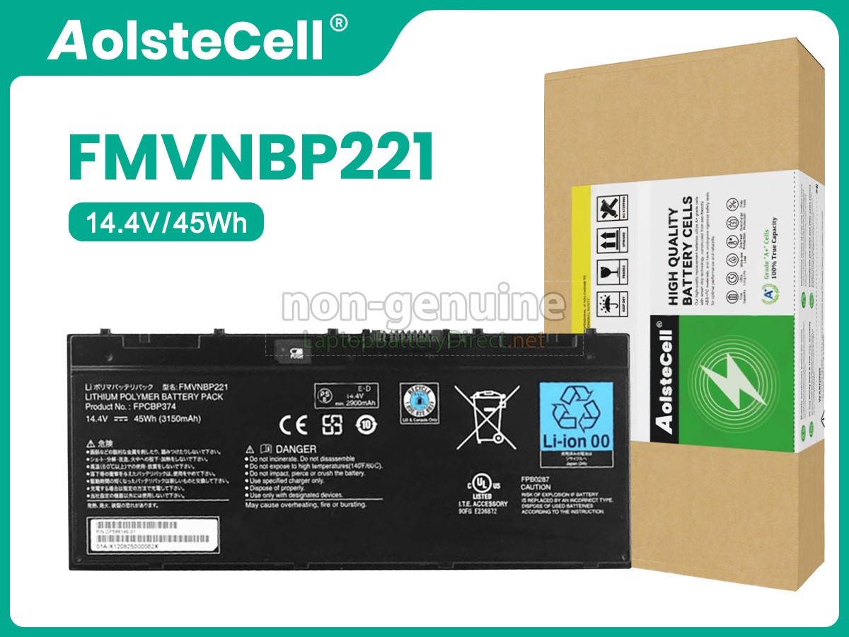 replacement Fujitsu FMVNBP221 battery