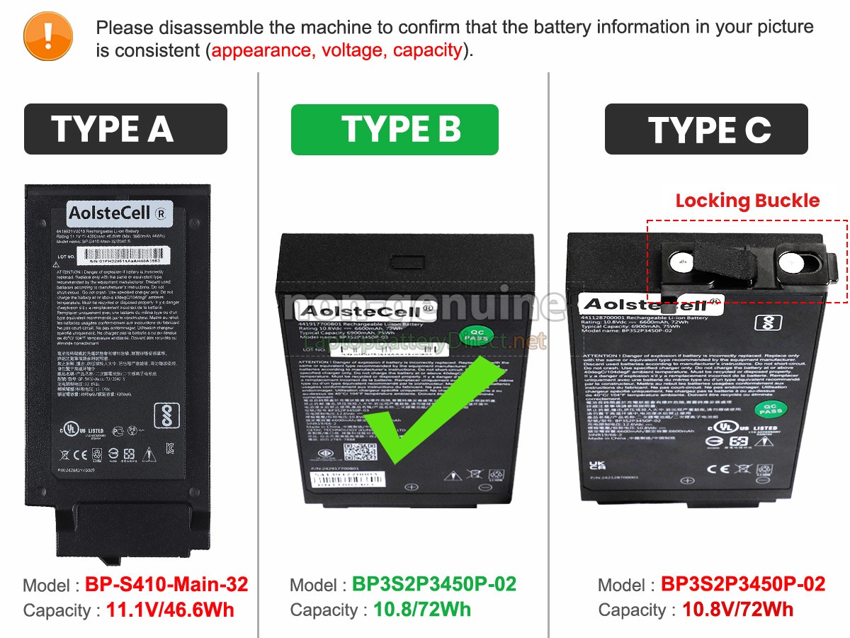 replacement Getac S410 battery
