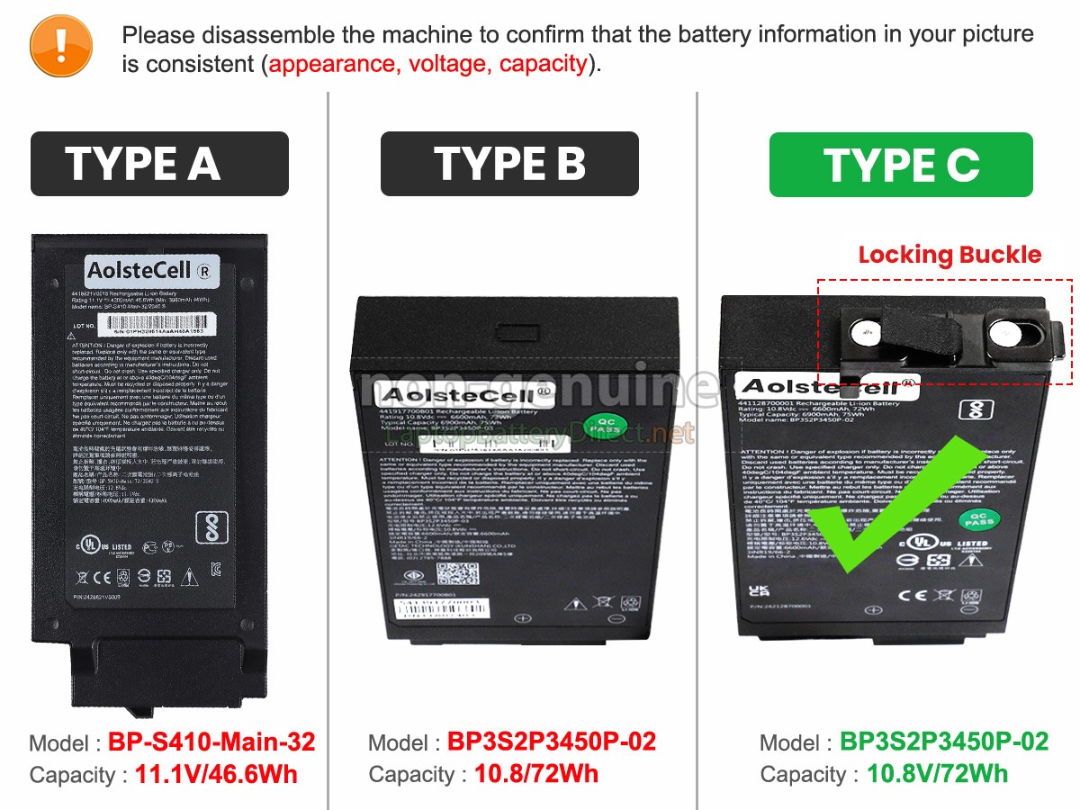 replacement Getac S410 battery