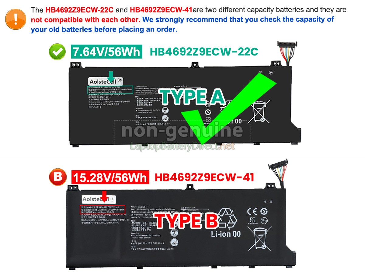 replacement Huawei MATEBOOK D 14 (2020) battery