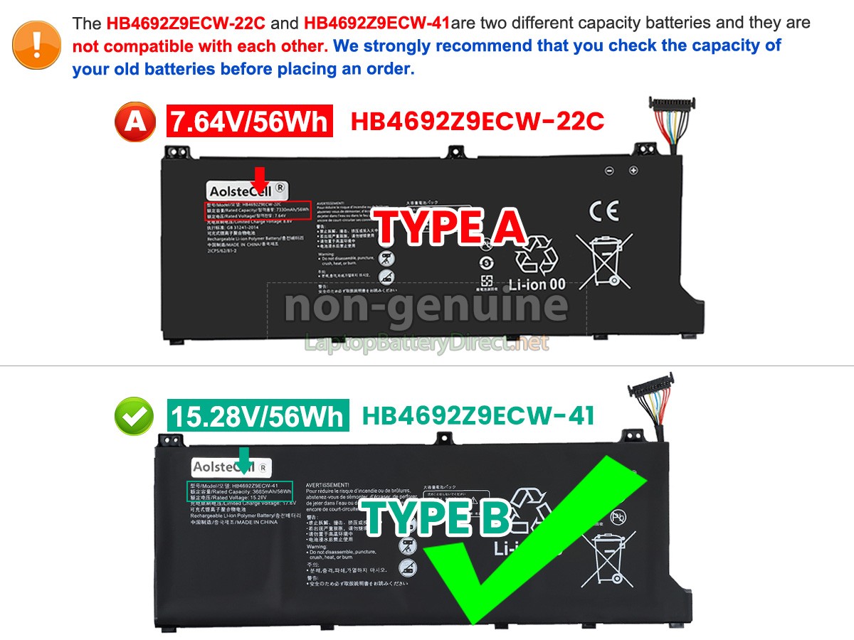 replacement Huawei MATEBOOK D 14 (2020) battery