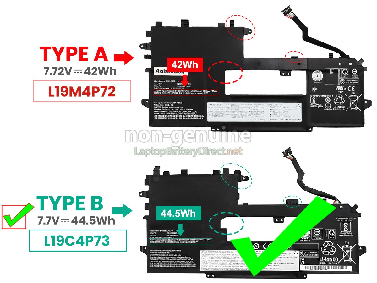 replacement Lenovo ThinkPad X1 TITANIUM GEN 1-20QA003VSG battery