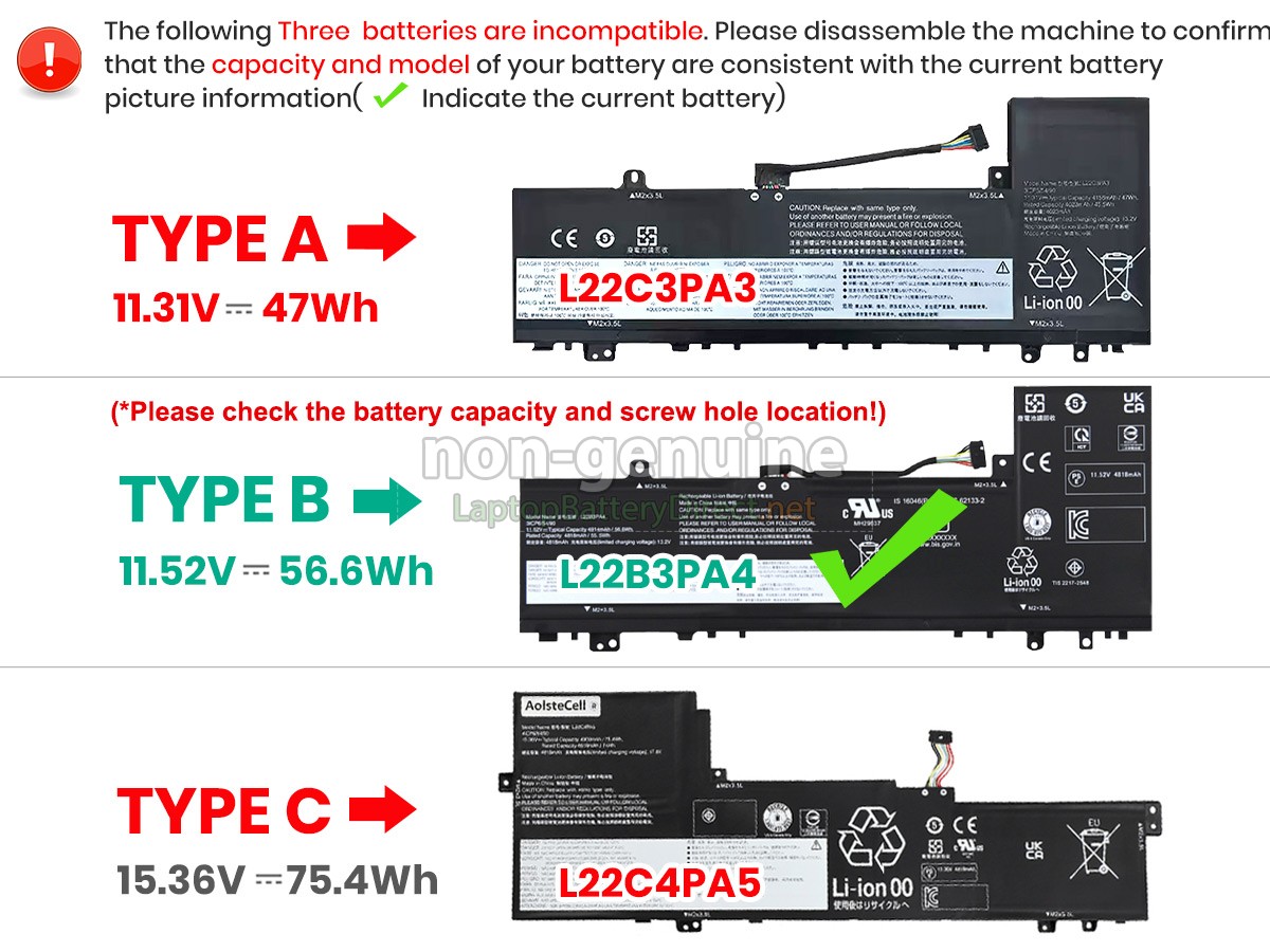 replacement Lenovo IdeaPad SLIM 5 16ABR8-82XG003TAR battery