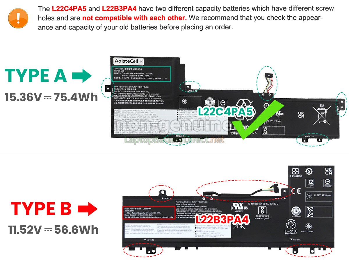 replacement Lenovo IdeaPad SLIM 5 16IAH8-83BG0042BM battery