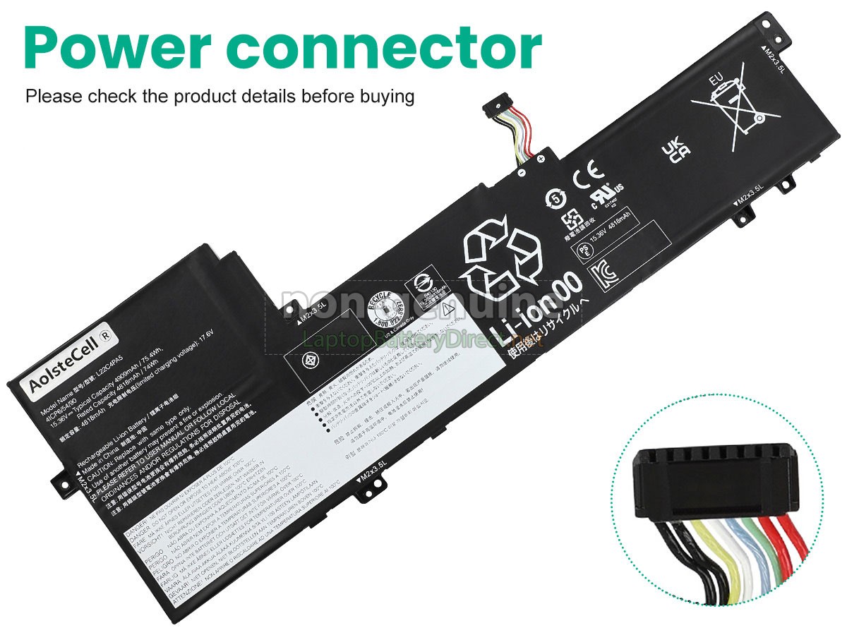 replacement Lenovo L22L4PA5 battery