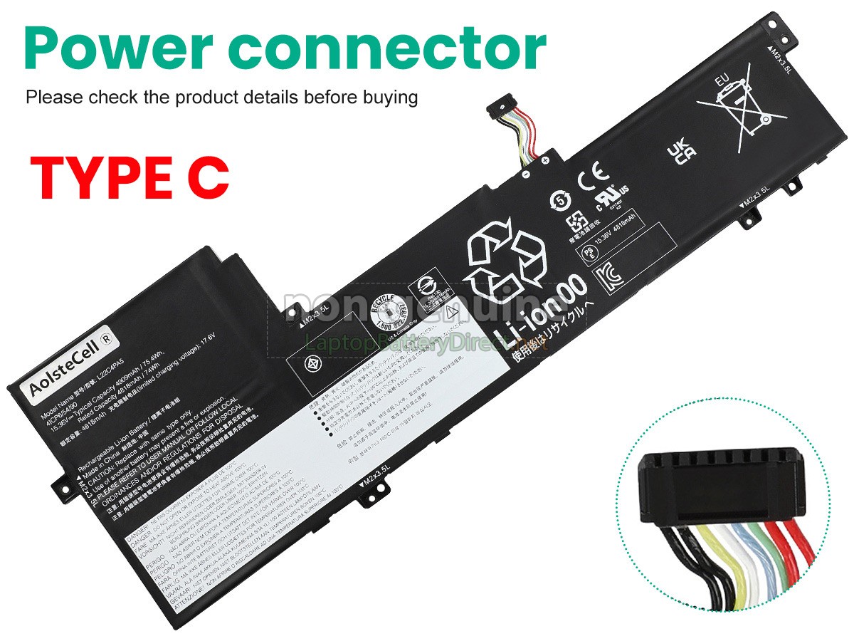 replacement Lenovo IdeaPad SLIM 5 16ABR8-82XG003TAR battery
