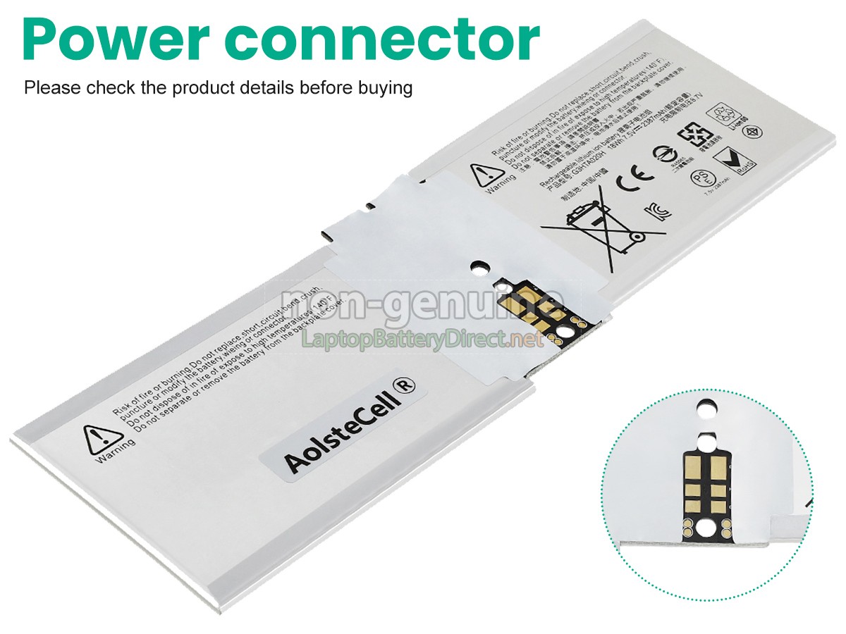 replacement Microsoft Surface BOOK 2 1832 battery