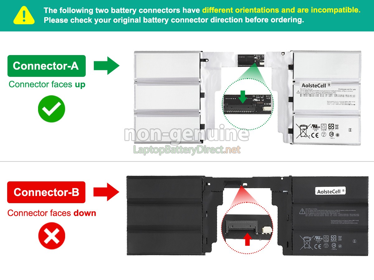 replacement Microsoft Surface BOOK2 KEYBOARD battery