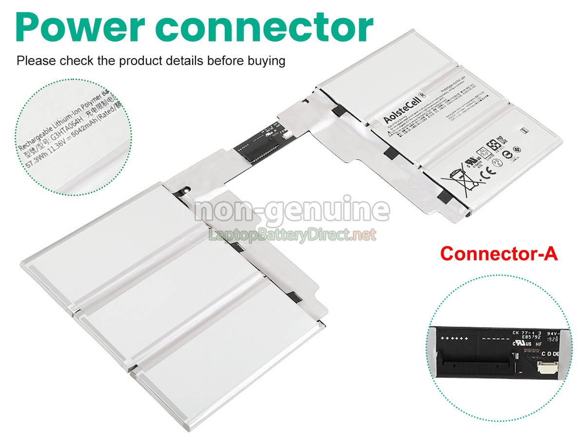 replacement Microsoft Surface BOOK 2 1832 battery