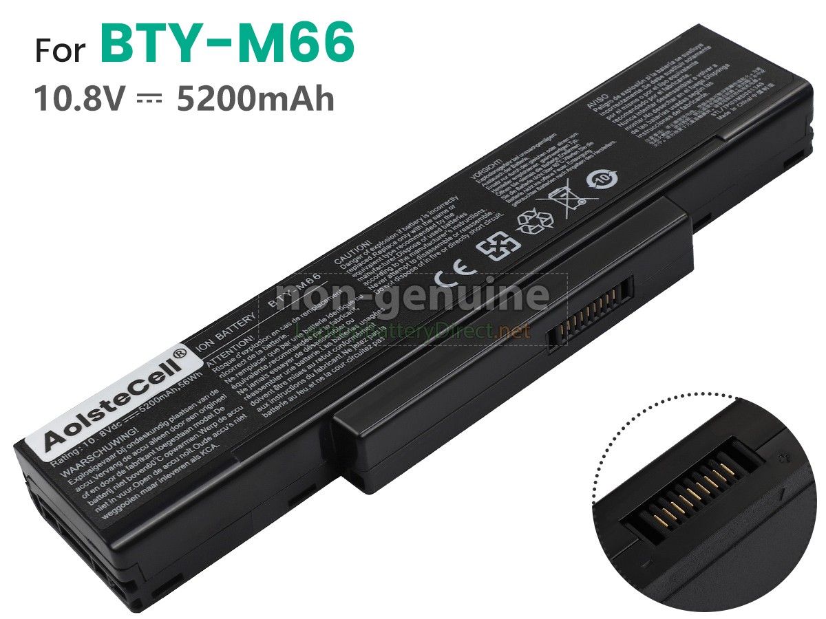 replacement MSI GX600 battery