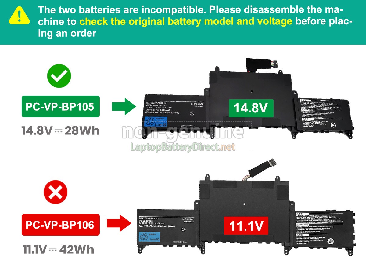 replacement NEC LAVIE G battery