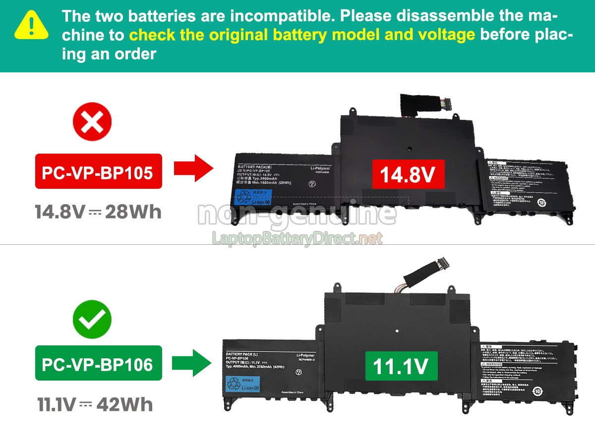 replacement NEC LAVIE G battery