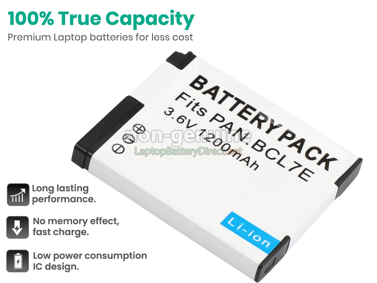replacement Panasonic DMW-BCL7E battery