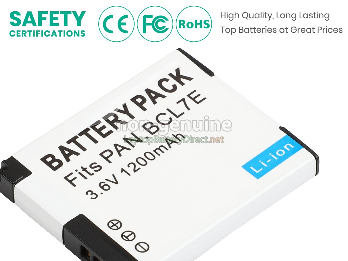 replacement Panasonic DMW-BCL7E battery