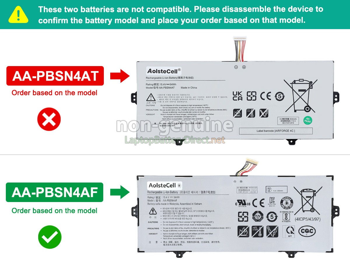 replacement Samsung NP750XDA battery