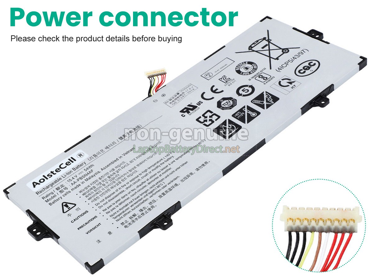replacement Samsung NP750XDA battery