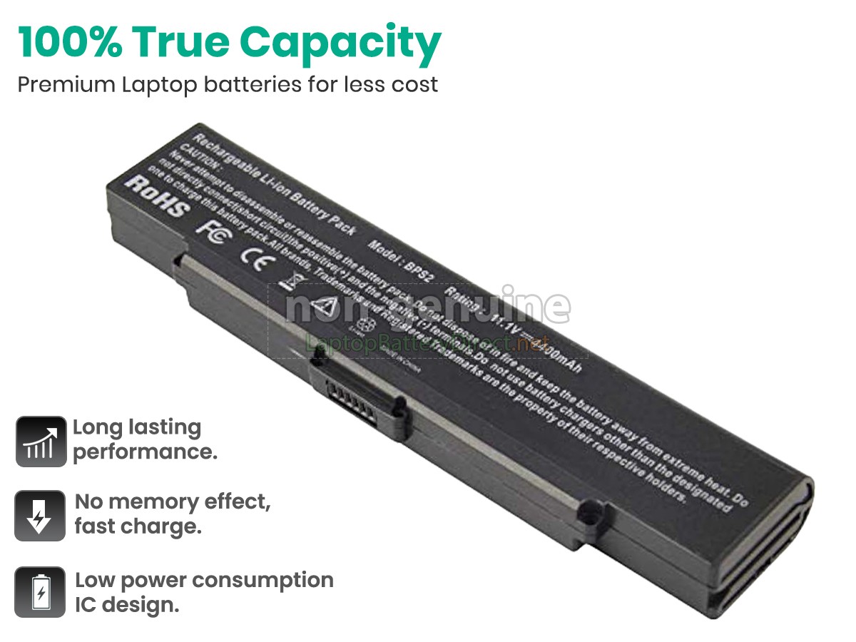 replacement Sony VGP-BPS2A battery