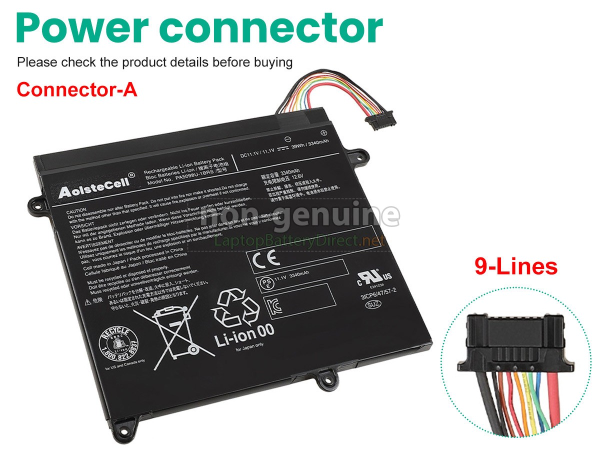 replacement Toshiba Portege Z10T-A battery