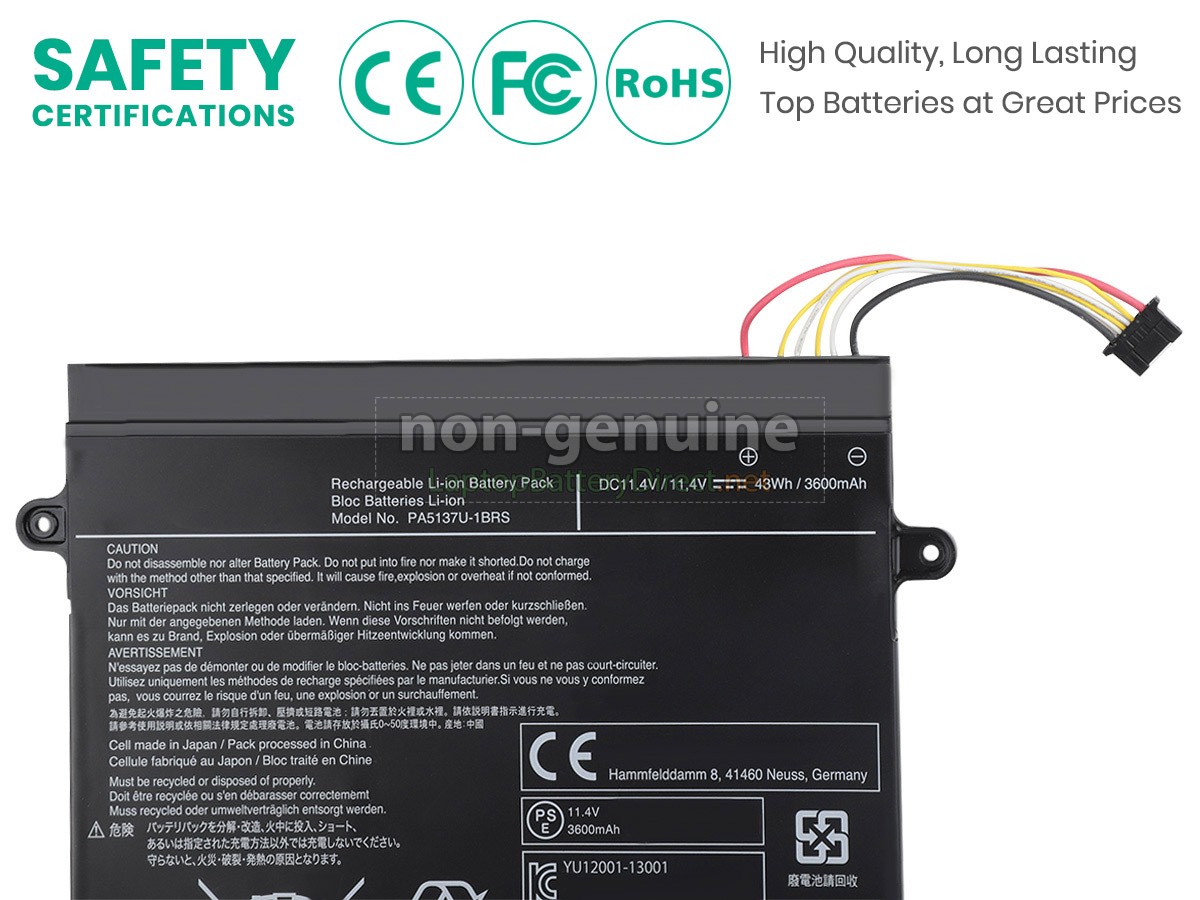 replacement Toshiba Portege Z10T-A battery